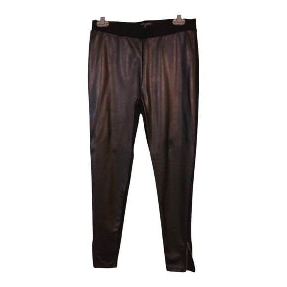 Romeo And Juliet  black Faux Leather Front Panel leggings pants size M - Picture 1 of 8